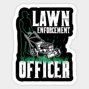 Lawn Mowing Trimmer Worker Gardener Landscape Sticker